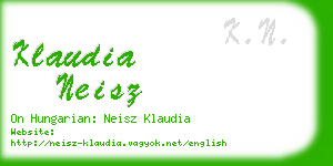 klaudia neisz business card